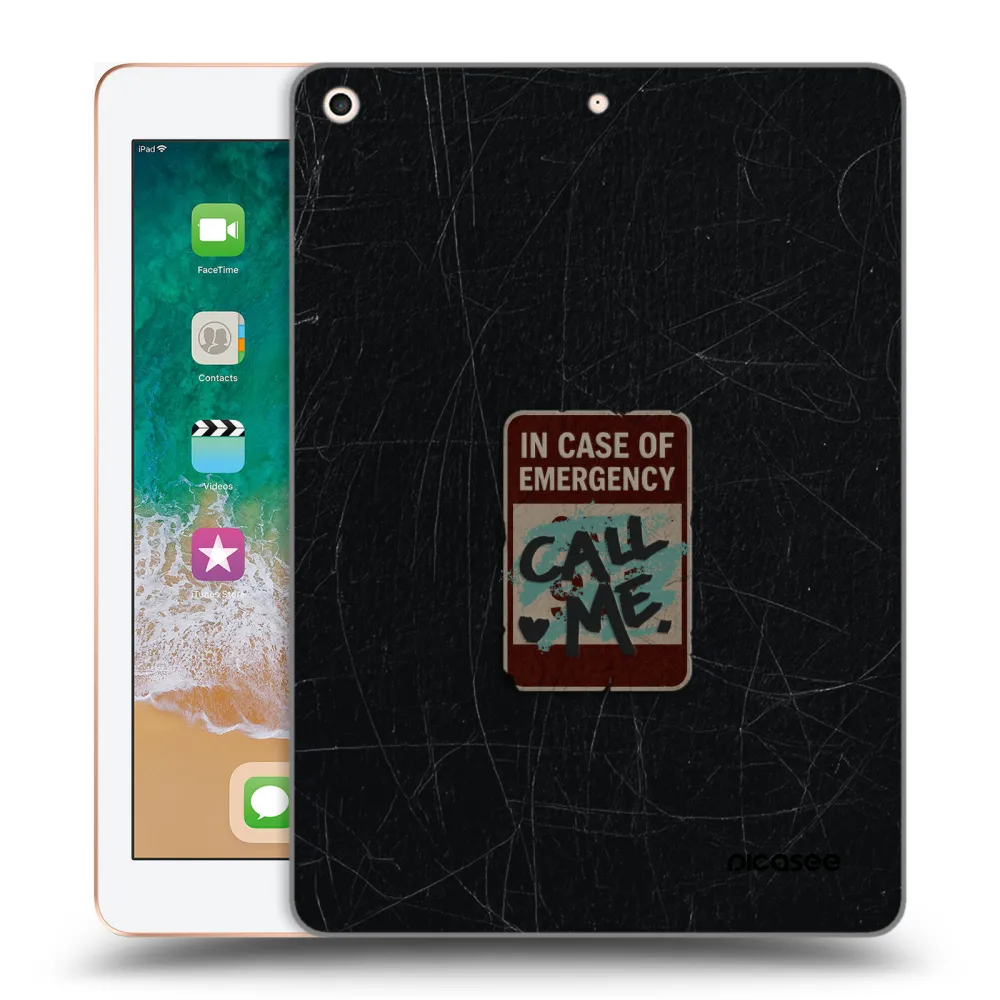 Picasee silikonski prozorni ovitek za Apple iPad 9.7" 2018 (6. gen) - EMERGENCY