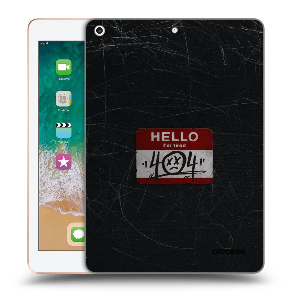 Picasee silikonski prozorni ovitek za Apple iPad 9.7" 2018 (6. gen) - HELLO 404