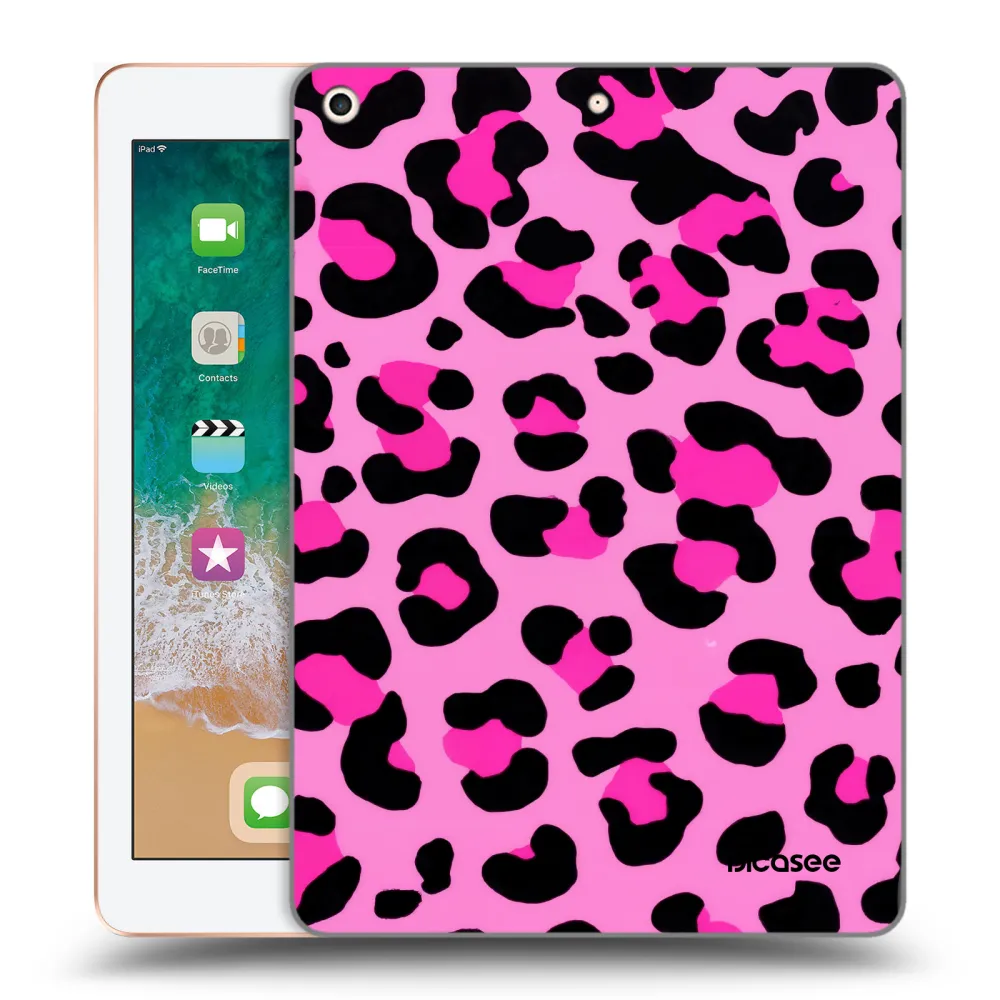 Picasee silikonski prozorni ovitek za Apple iPad 9.7" 2018 (6. gen) - Pink Tiger