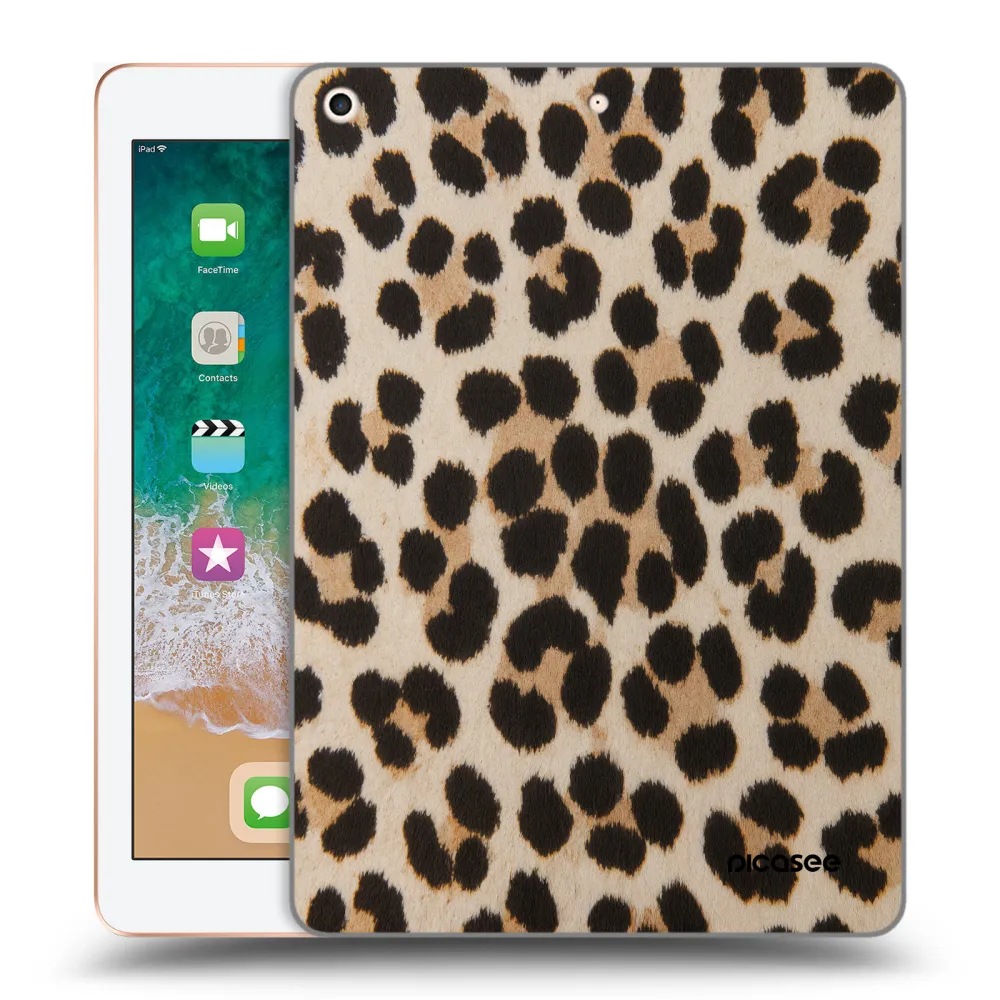 Picasee silikonski prozorni ovitek za Apple iPad 9.7" 2018 (6. gen) - Brown Tiger
