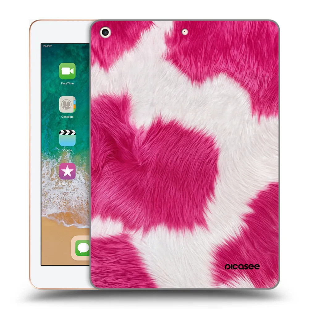 Picasee silikonski prozorni ovitek za Apple iPad 9.7" 2018 (6. gen) - Pink Moo