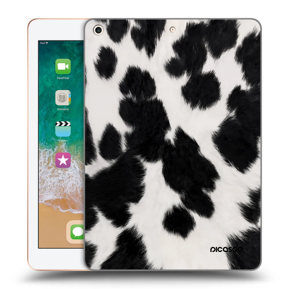 Picasee silikonski prozorni ovitek za Apple iPad 9.7" 2018 (6. gen) - Black Moo