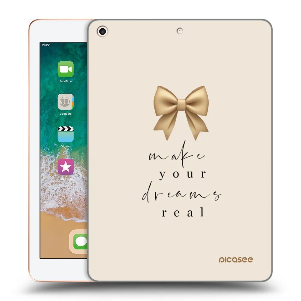Picasee silikonski prozorni ovitek za Apple iPad 9.7" 2018 (6. gen) - Golden Dream