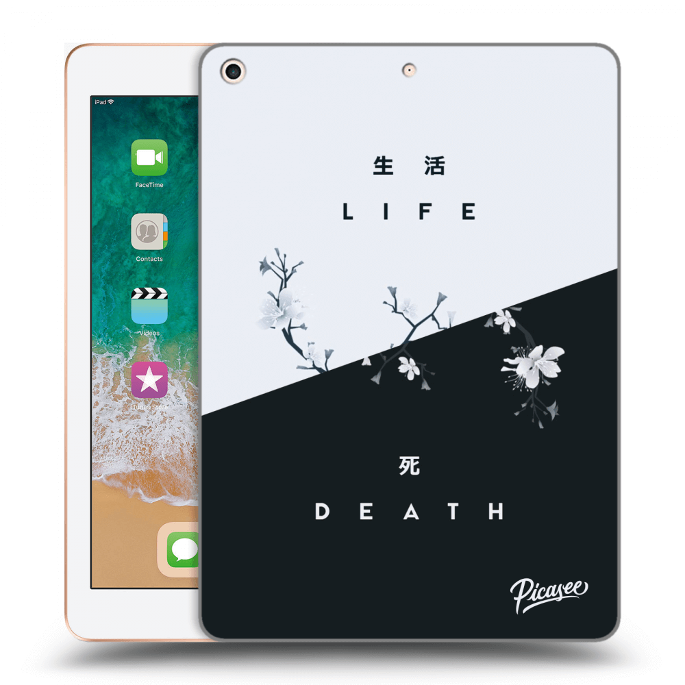 Picasee silikonski črni ovitek za Apple iPad 9.7" 2018 (6. gen) - Life - Death