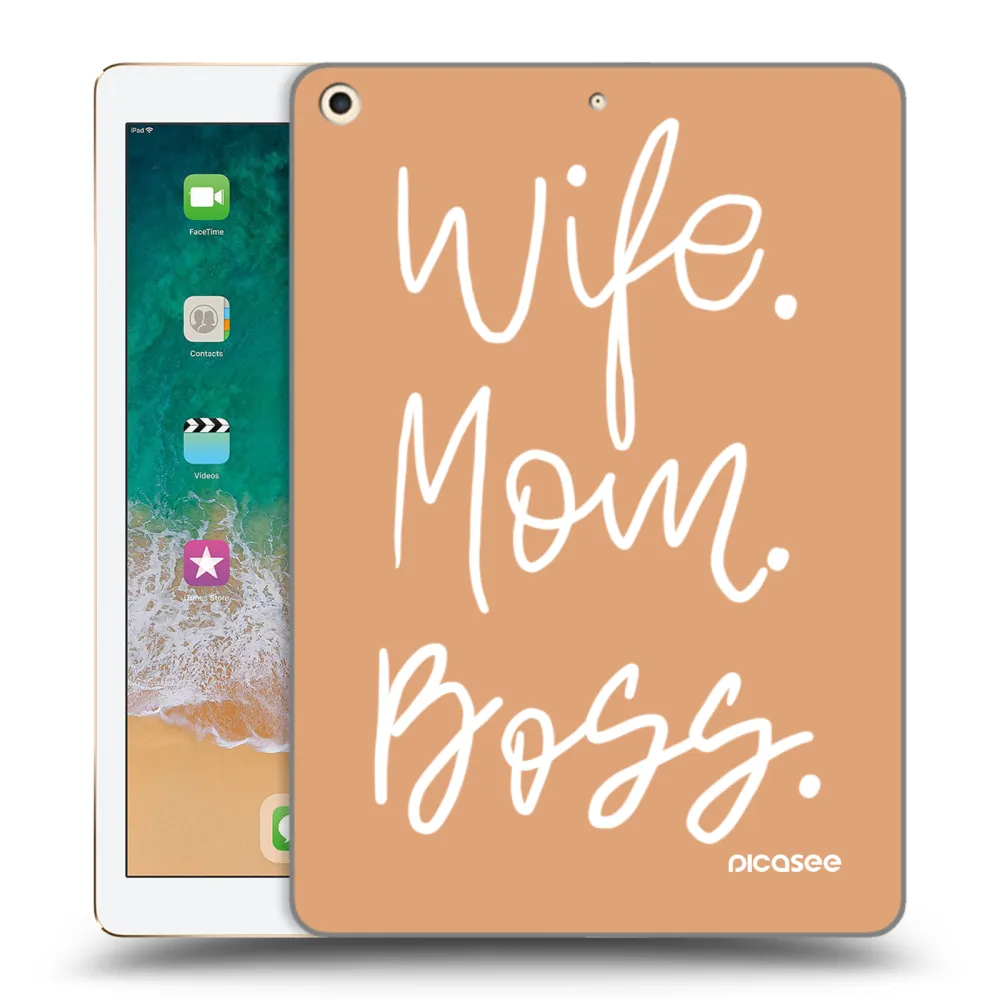 Picasee silikonski prozorni ovitek za Apple iPad 9.7" 2017 (5. gen) - Boss Mama