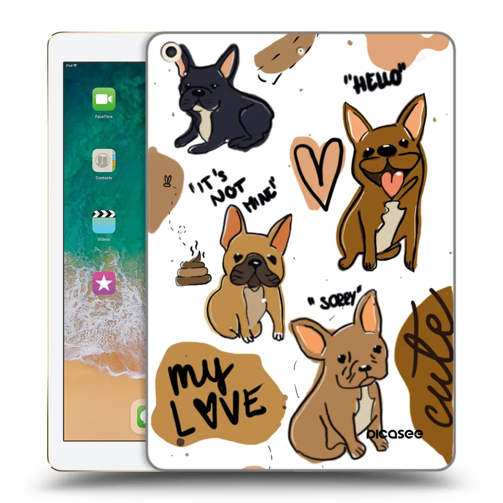Picasee silikonski prozorni ovitek za Apple iPad 9.7" 2017 (5. gen) - Frenchies