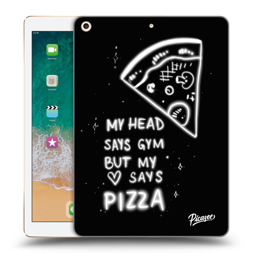 Picasee silikonski črni ovitek za Apple iPad 9.7" 2017 (5. gen) - Pizza