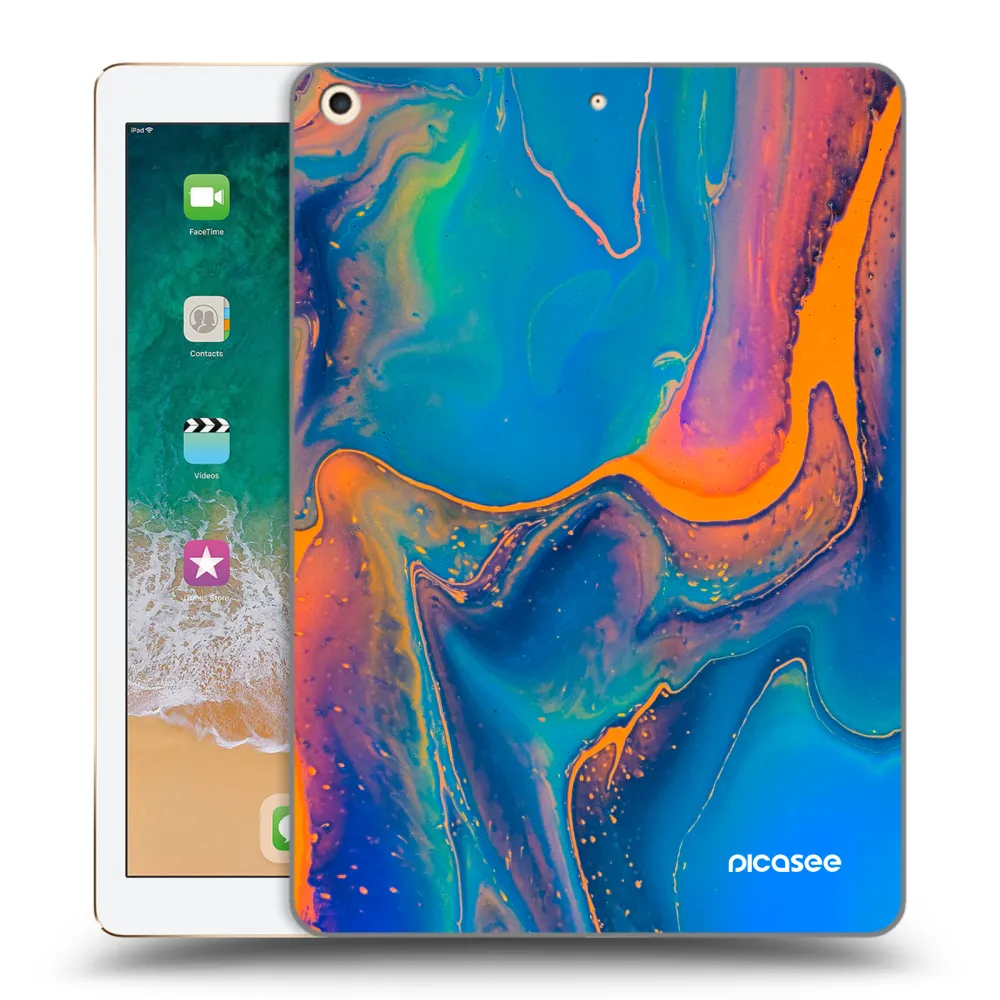 Picasee silikonski prozorni ovitek za Apple iPad 9.7" 2017 (5. gen) - Rainbow