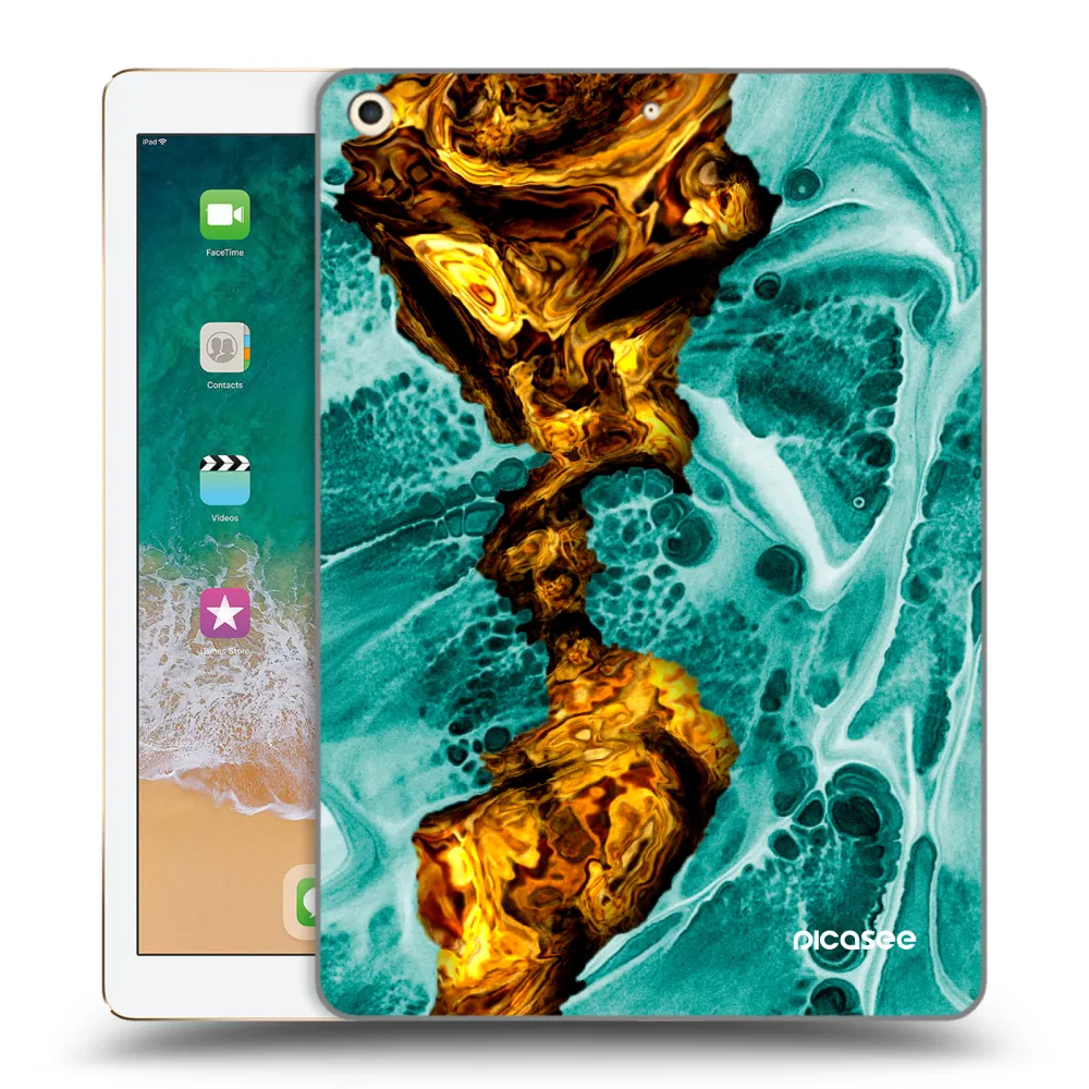 Picasee silikonski prozorni ovitek za Apple iPad 9.7" 2017 (5. gen) - Goldsky