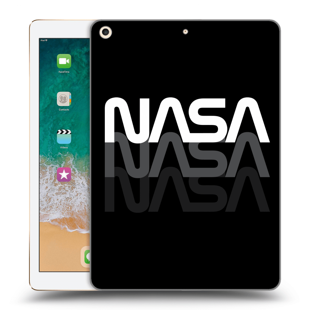 Picasee silikonski črni ovitek za Apple iPad 9.7" 2017 (5. gen) - NASA Triple
