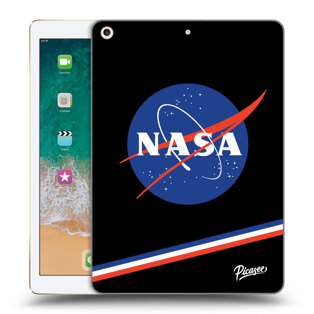 Picasee silikonski črni ovitek za Apple iPad 9.7" 2017 (5. gen) - NASA Original
