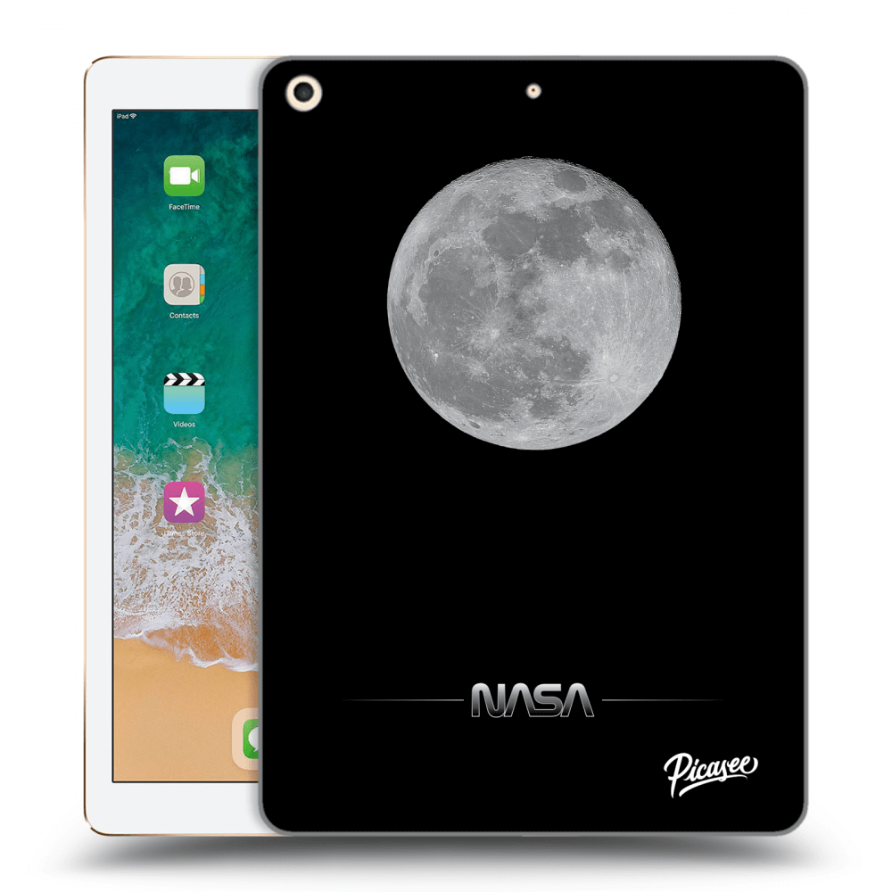 Picasee silikonski črni ovitek za Apple iPad 9.7" 2017 (5. gen) - Moon Minimal