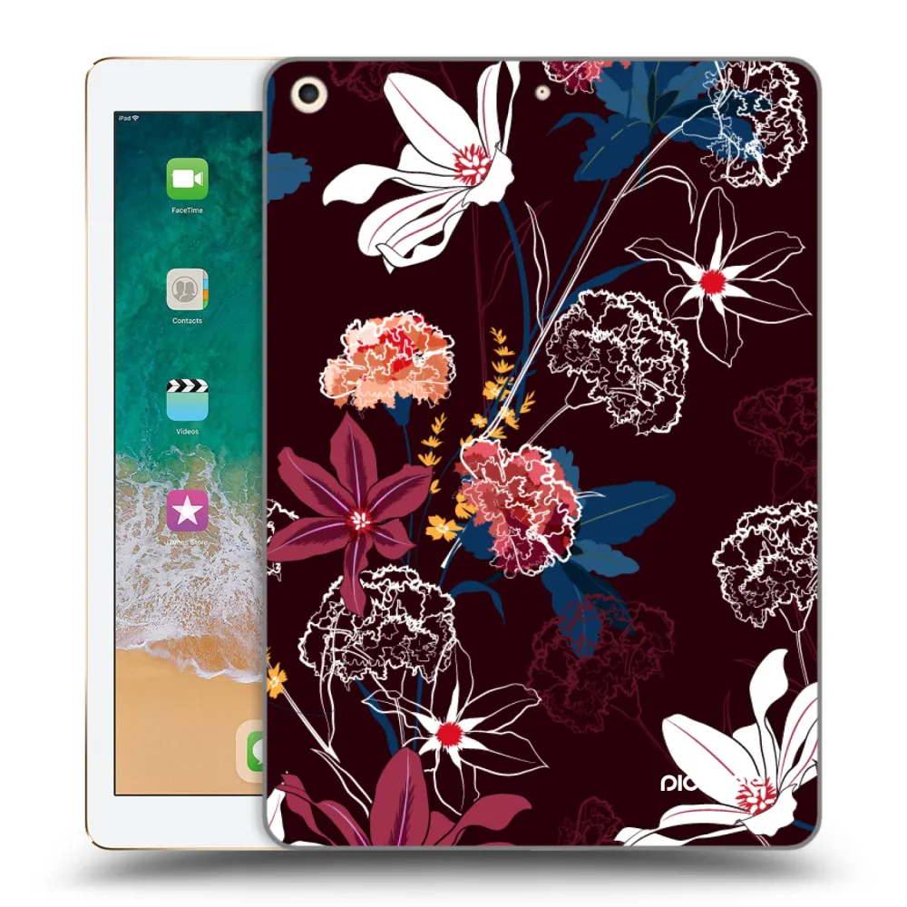 Picasee silikonski prozorni ovitek za Apple iPad 9.7" 2017 (5. gen) - Dark Meadow