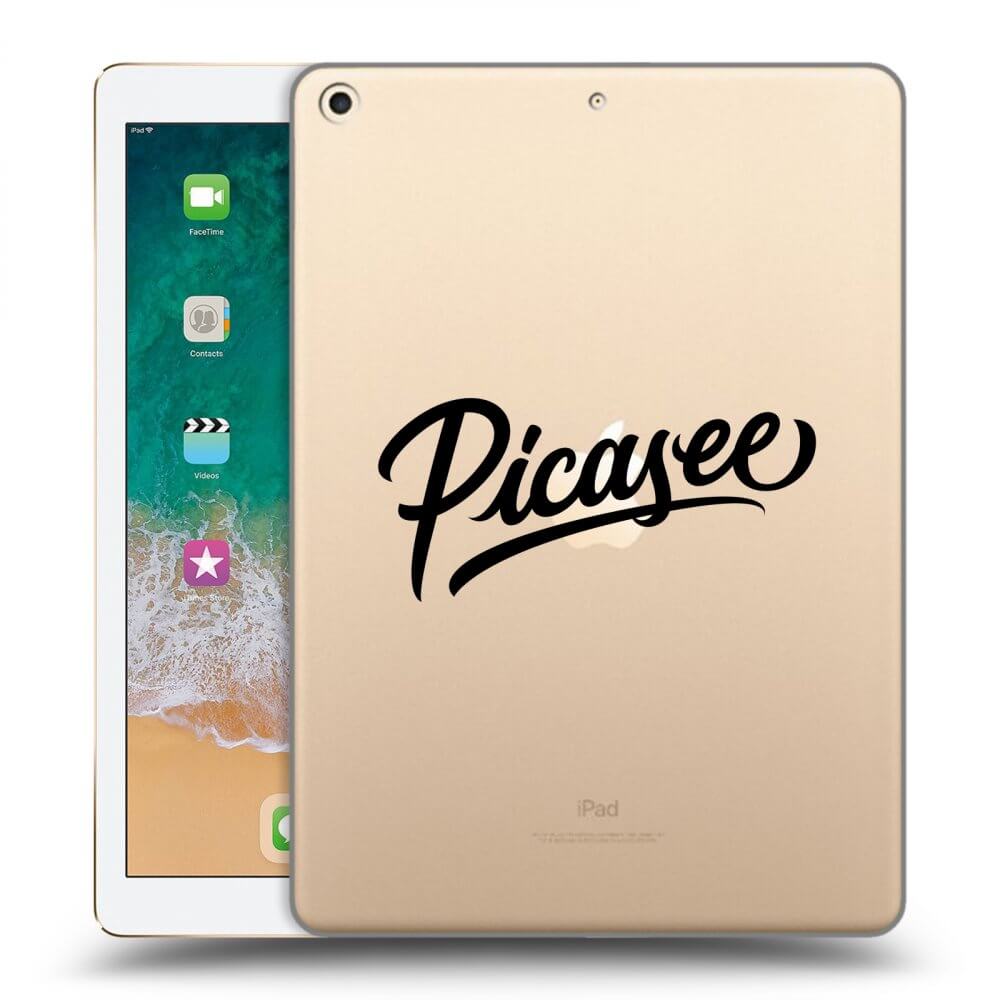 Picasee silikonski prozorni ovitek za Apple iPad 9.7" 2017 (5. gen) - Picasee - old logo - black