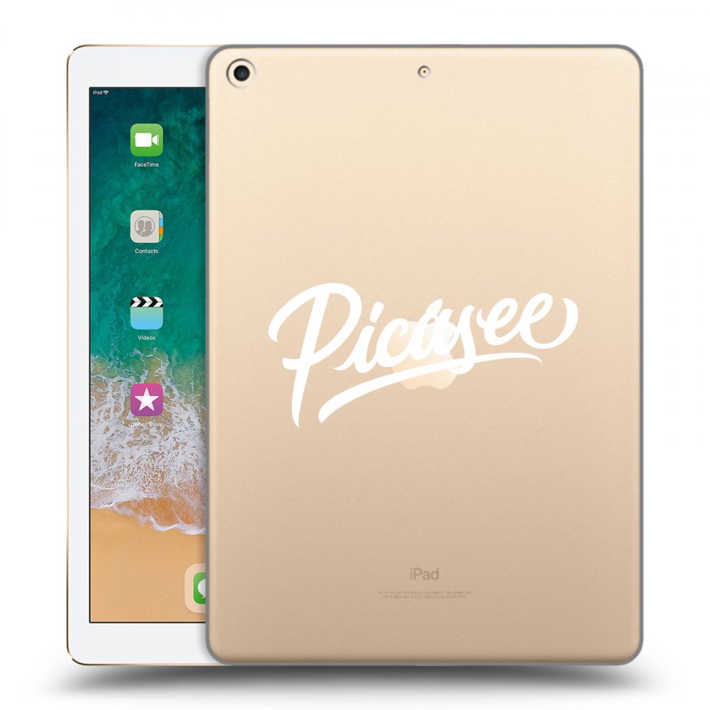 Picasee silikonski prozorni ovitek za Apple iPad 9.7" 2017 (5. gen) - Picasee - old logo - white