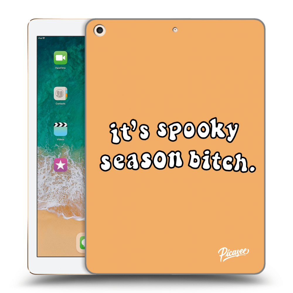 Picasee silikonski črni ovitek za Apple iPad 9.7" 2017 (5. gen) - Spooky season