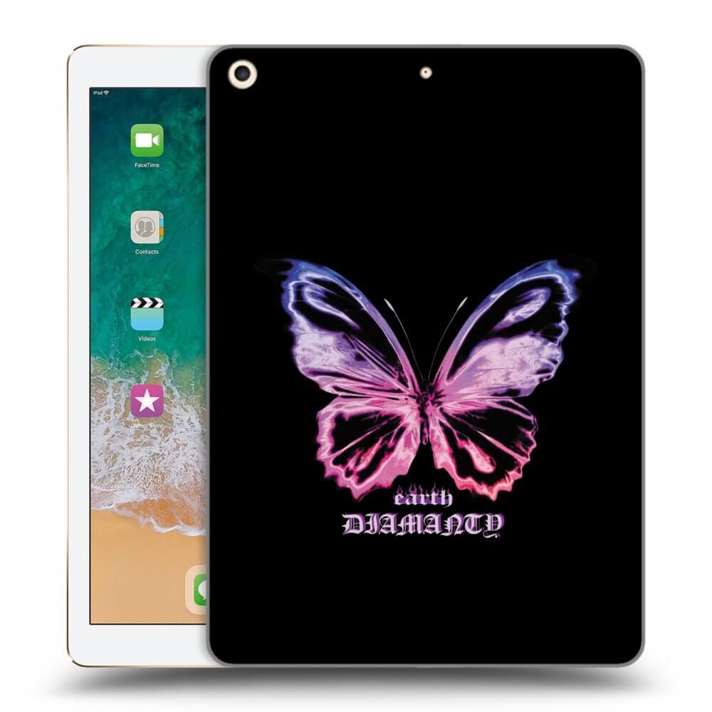 Picasee silikonski črni ovitek za Apple iPad 9.7" 2017 (5. gen) - Diamanty Purple