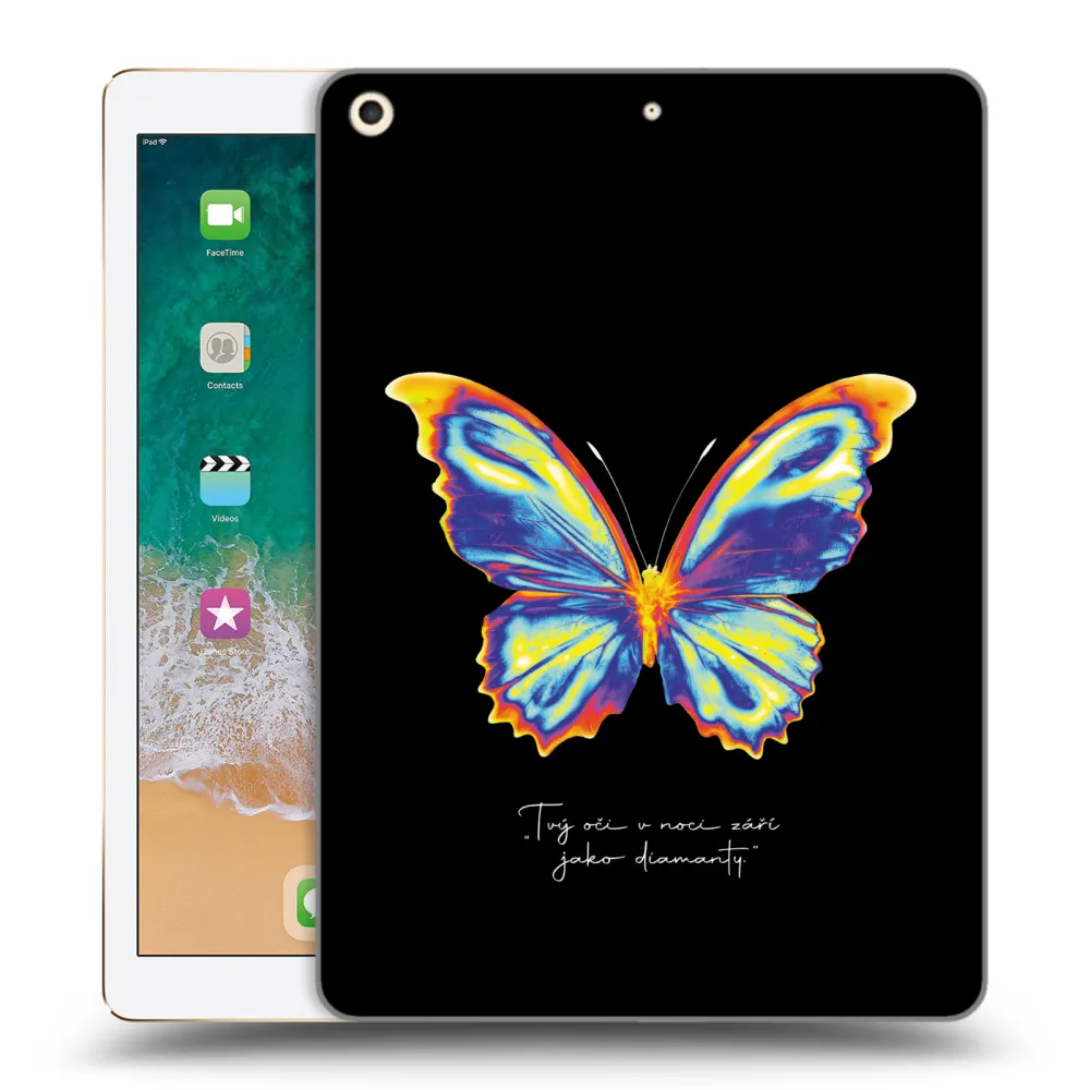 Picasee silikonski prozorni ovitek za Apple iPad 9.7" 2017 (5. gen) - Diamanty Black