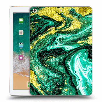 Picasee silikonski črni ovitek za Apple iPad 9.7" 2017 (5. gen) - Green Gold