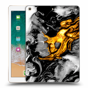 Picasee silikonski črni ovitek za Apple iPad 9.7" 2017 (5. gen) - Black Gold 2