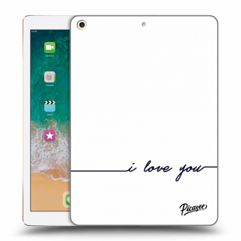 Picasee silikonski črni ovitek za Apple iPad 9.7" 2017 (5. gen) - I love you