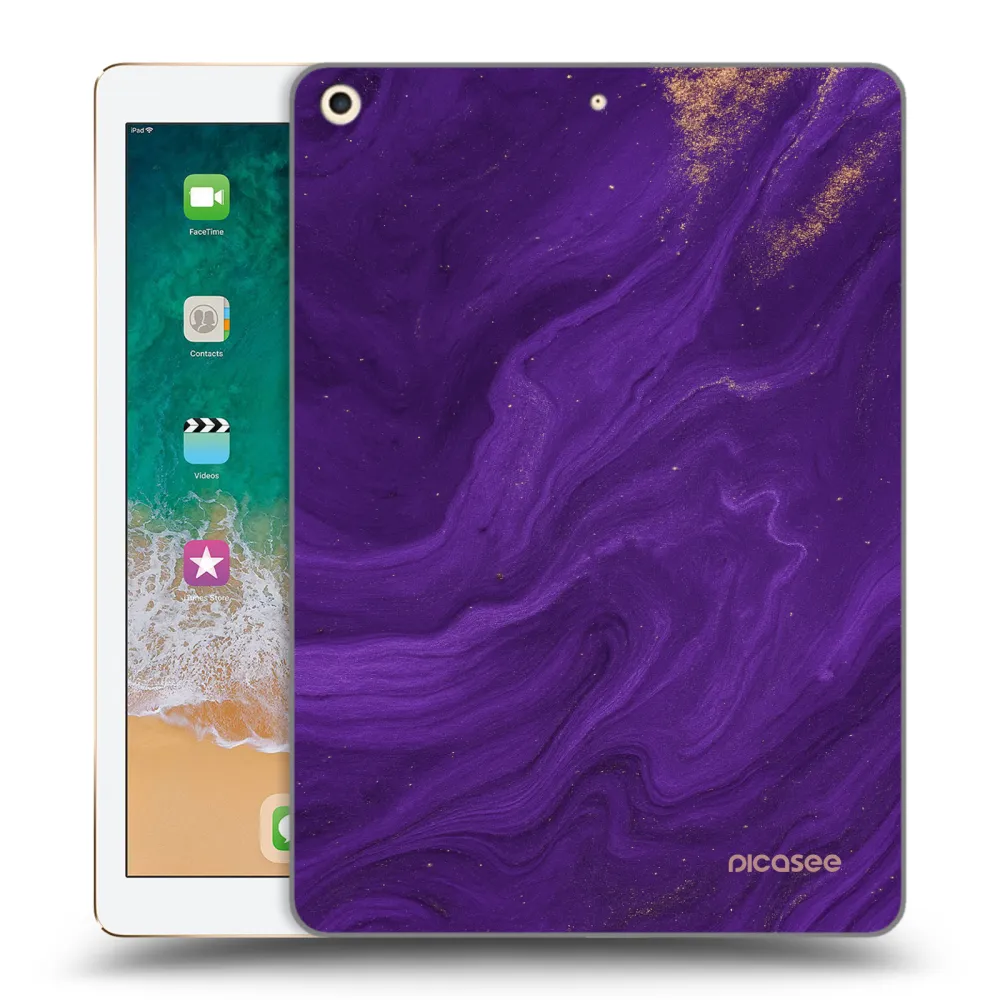 Picasee silikonski prozorni ovitek za Apple iPad 9.7" 2017 (5. gen) - Purple