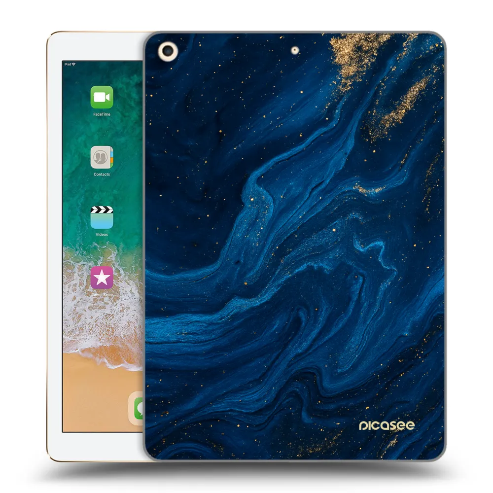 Picasee silikonski prozorni ovitek za Apple iPad 9.7" 2017 (5. gen) - Blue
