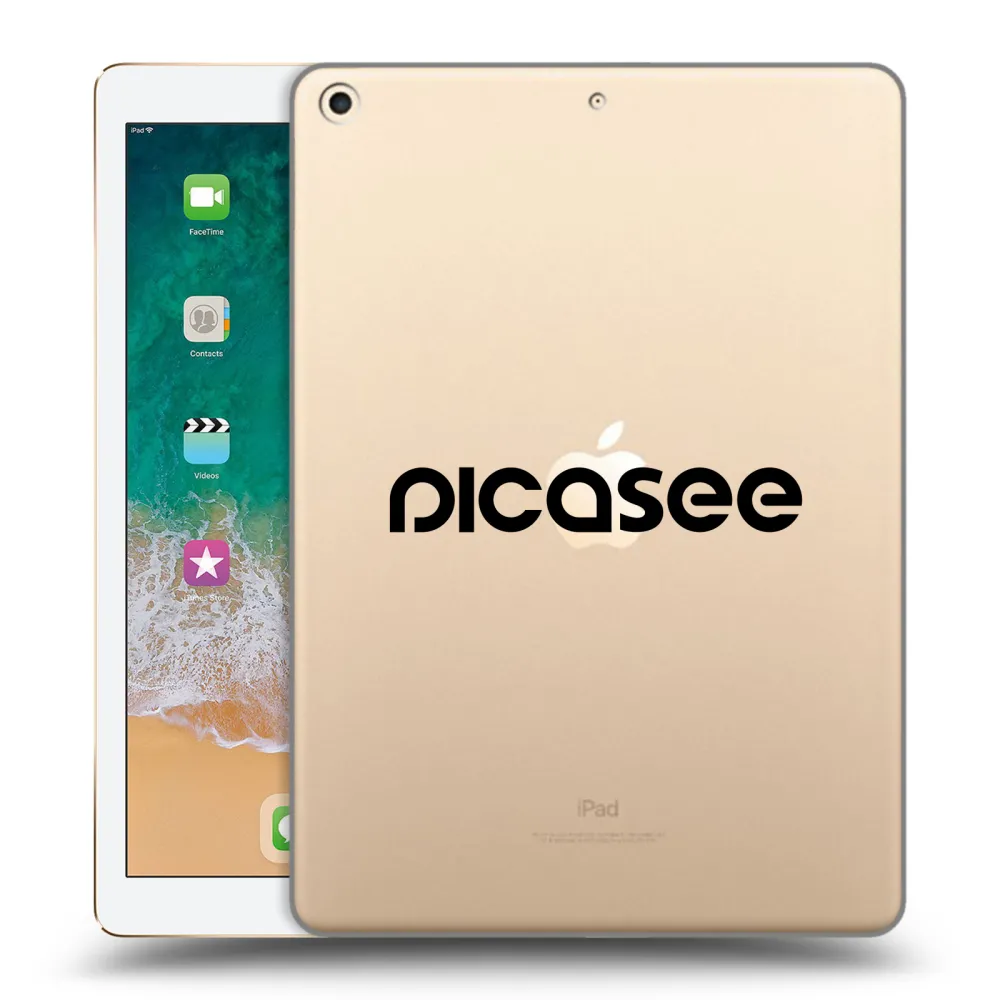 Picasee silikonski prozorni ovitek za Apple iPad 9.7" 2017 (5. gen) - Picasee - new logo - black