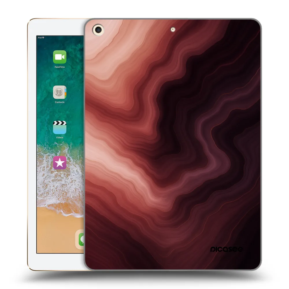 Picasee silikonski prozorni ovitek za Apple iPad 9.7" 2017 (5. gen) - Rouge