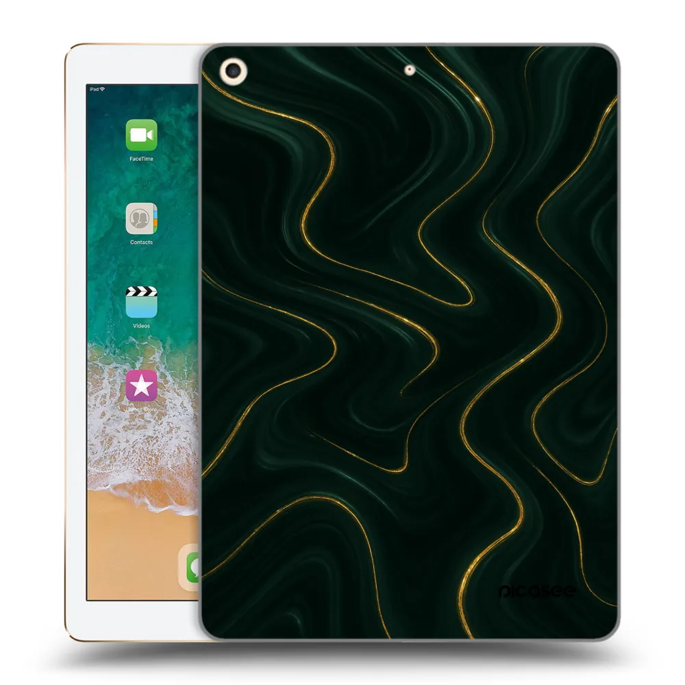 Picasee silikonski prozorni ovitek za Apple iPad 9.7" 2017 (5. gen) - Vawes
