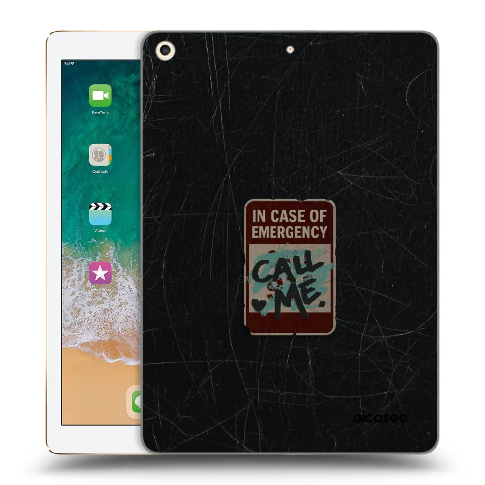 Picasee silikonski prozorni ovitek za Apple iPad 9.7" 2017 (5. gen) - EMERGENCY