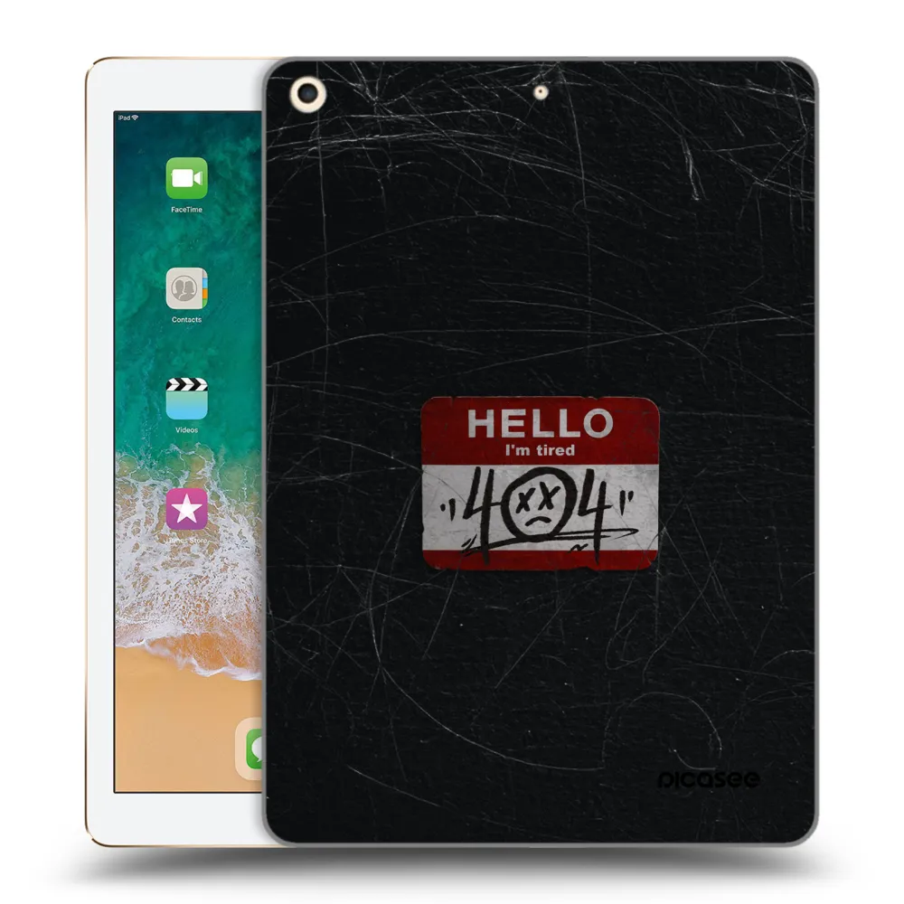 Picasee silikonski prozorni ovitek za Apple iPad 9.7" 2017 (5. gen) - HELLO 404