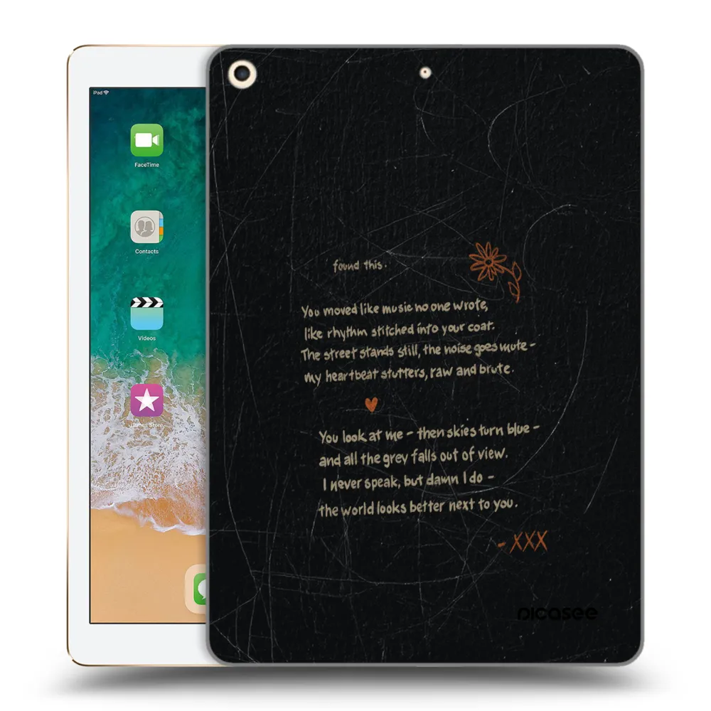 Picasee silikonski prozorni ovitek za Apple iPad 9.7" 2017 (5. gen) - POET