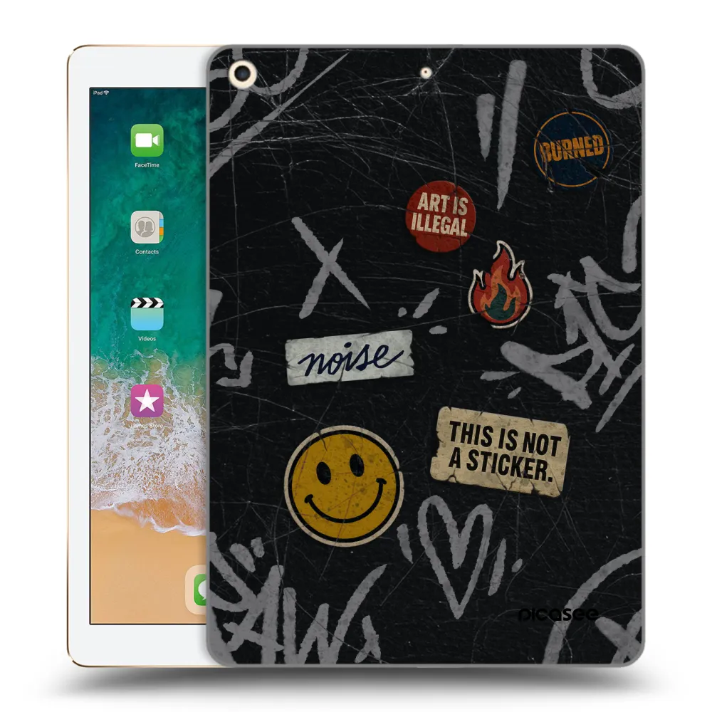 Picasee silikonski prozorni ovitek za Apple iPad 9.7" 2017 (5. gen) - STICKERS x TAGS