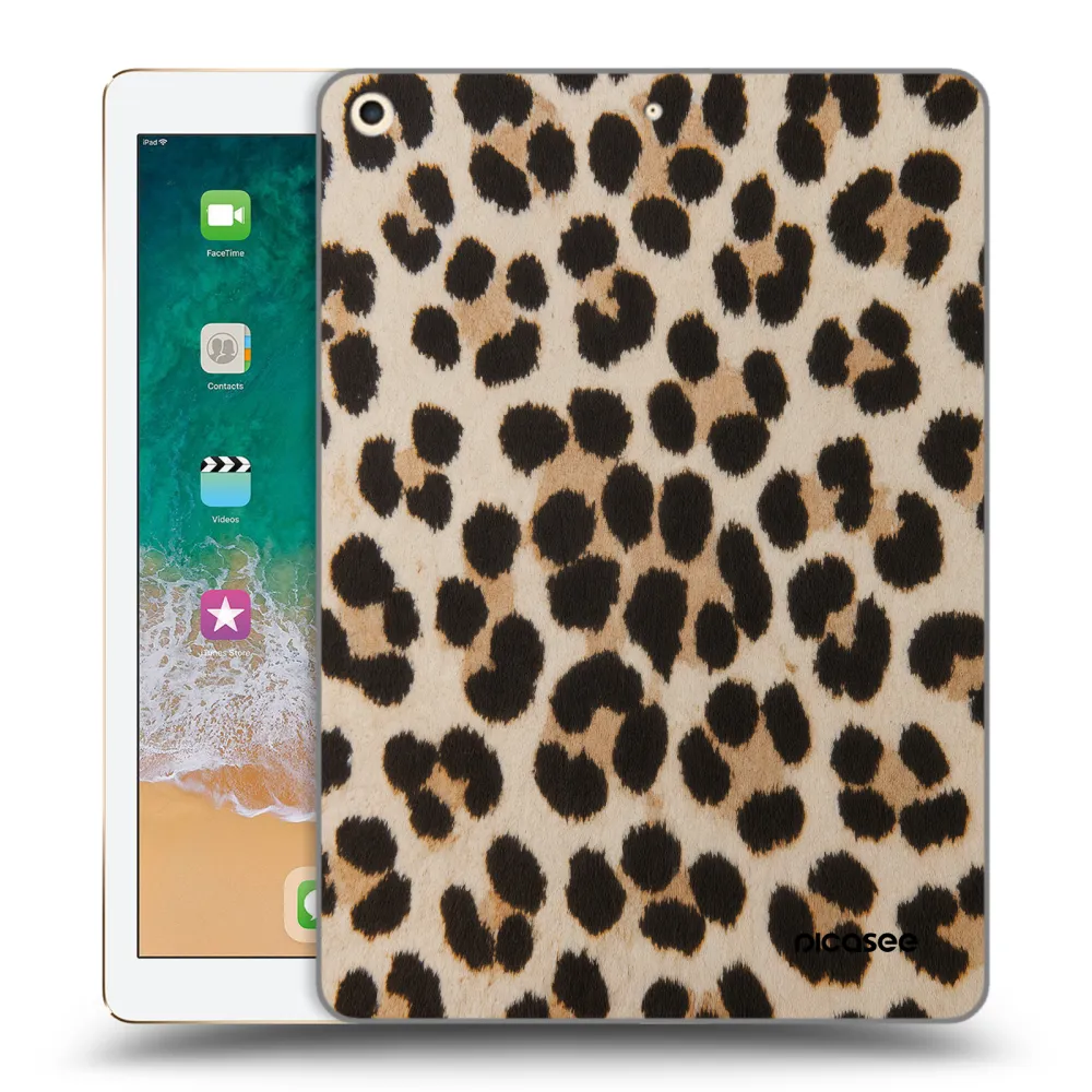 Picasee silikonski prozorni ovitek za Apple iPad 9.7" 2017 (5. gen) - Brown Tiger