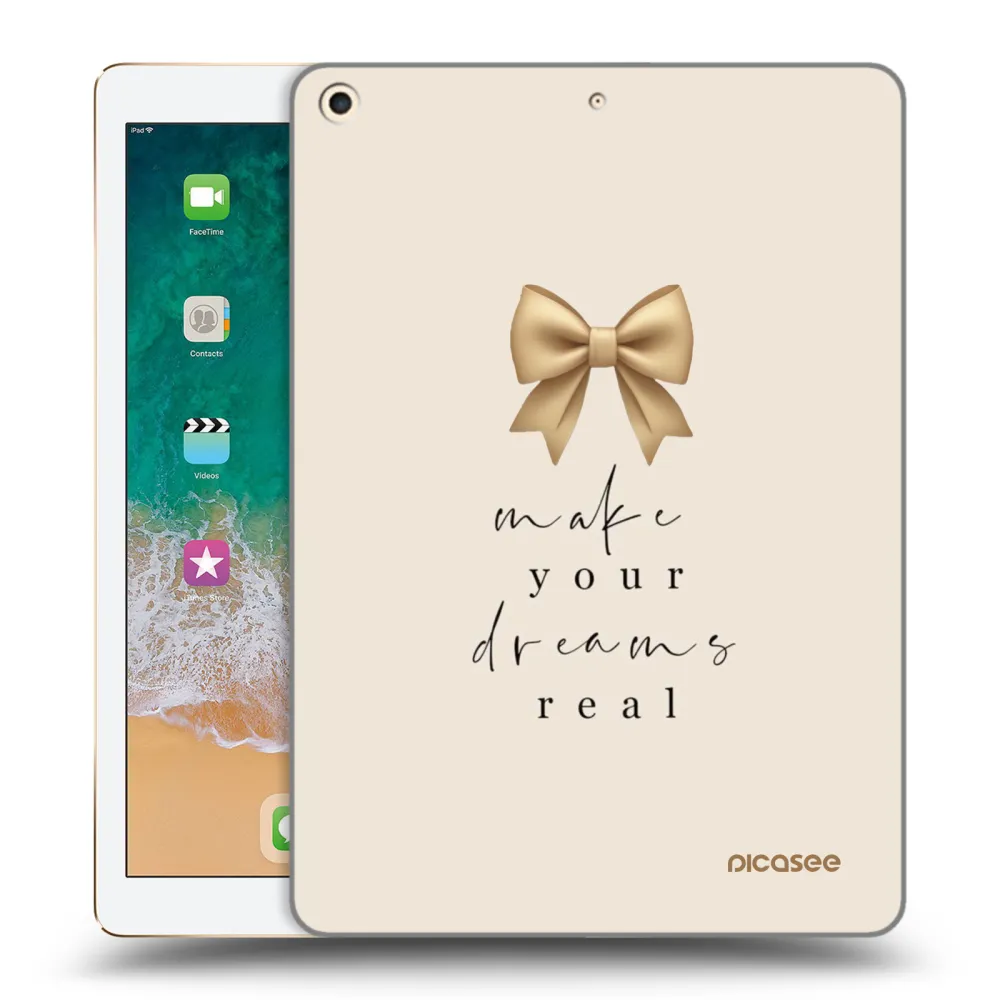 Picasee silikonski prozorni ovitek za Apple iPad 9.7" 2017 (5. gen) - Golden Dream