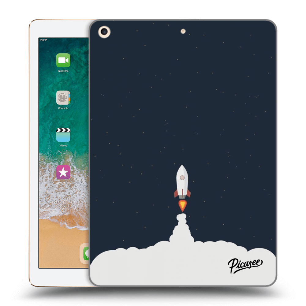 Picasee silikonski črni ovitek za Apple iPad 9.7" 2017 (5. gen) - Astronaut 2