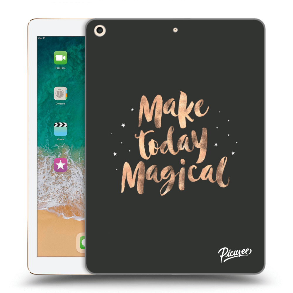 Picasee silikonski črni ovitek za Apple iPad 9.7" 2017 (5. gen) - Make today Magical