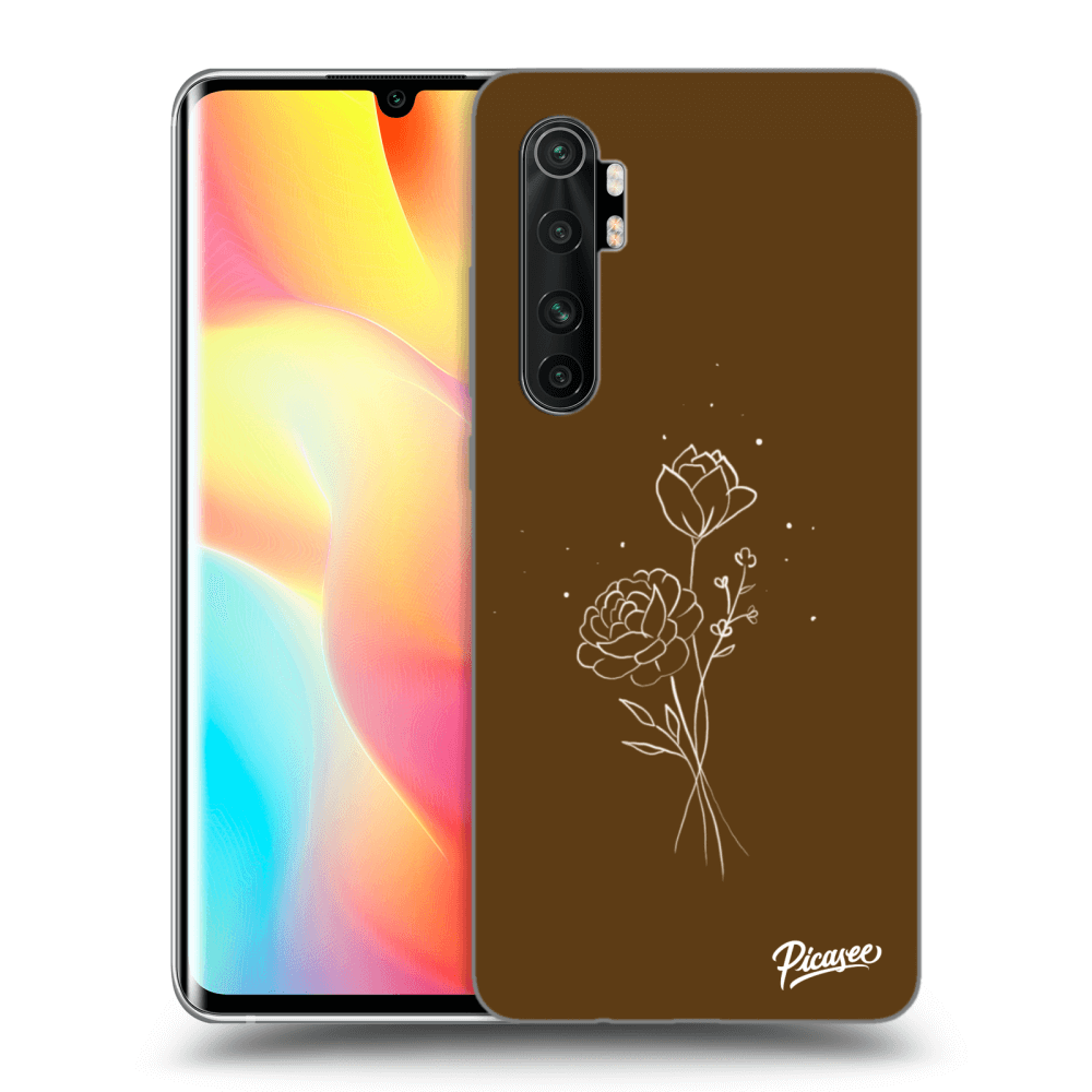 Picasee ULTIMATE CASE za Xiaomi Mi Note 10 Lite - Brown flowers