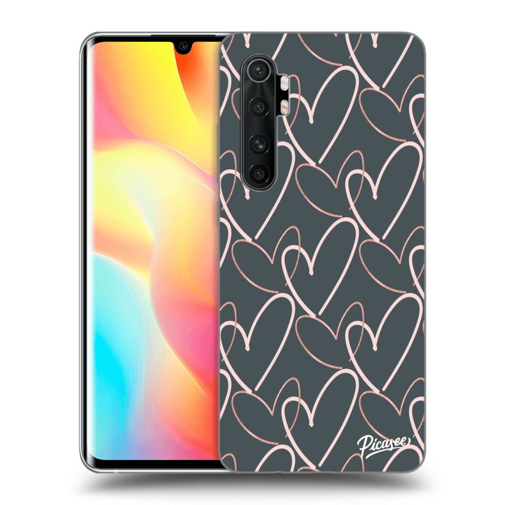 Picasee silikonski črni ovitek za Xiaomi Mi Note 10 Lite - Lots of love