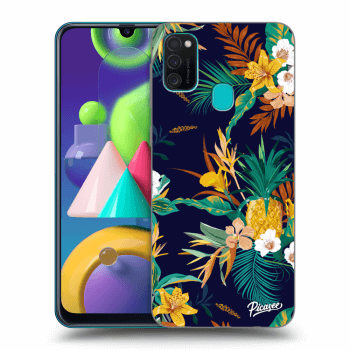 Picasee silikonski črni ovitek za Samsung Galaxy M21 M215F - Pineapple Color