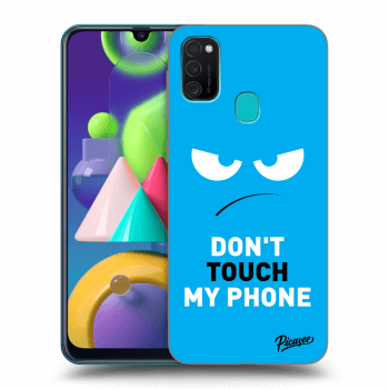 Ovitek za Samsung Galaxy M21 M215F - Angry Eyes - Blue