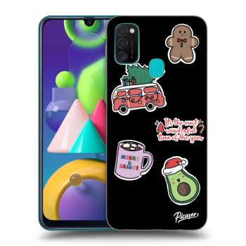 Ovitek za Samsung Galaxy M21 M215F - Christmas Stickers