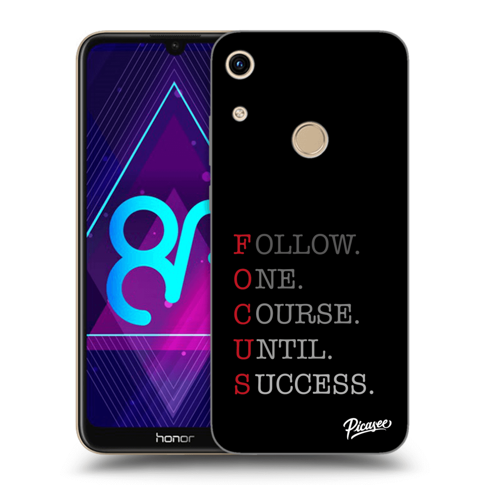 Picasee silikonski črni ovitek za Honor 8A - Focus