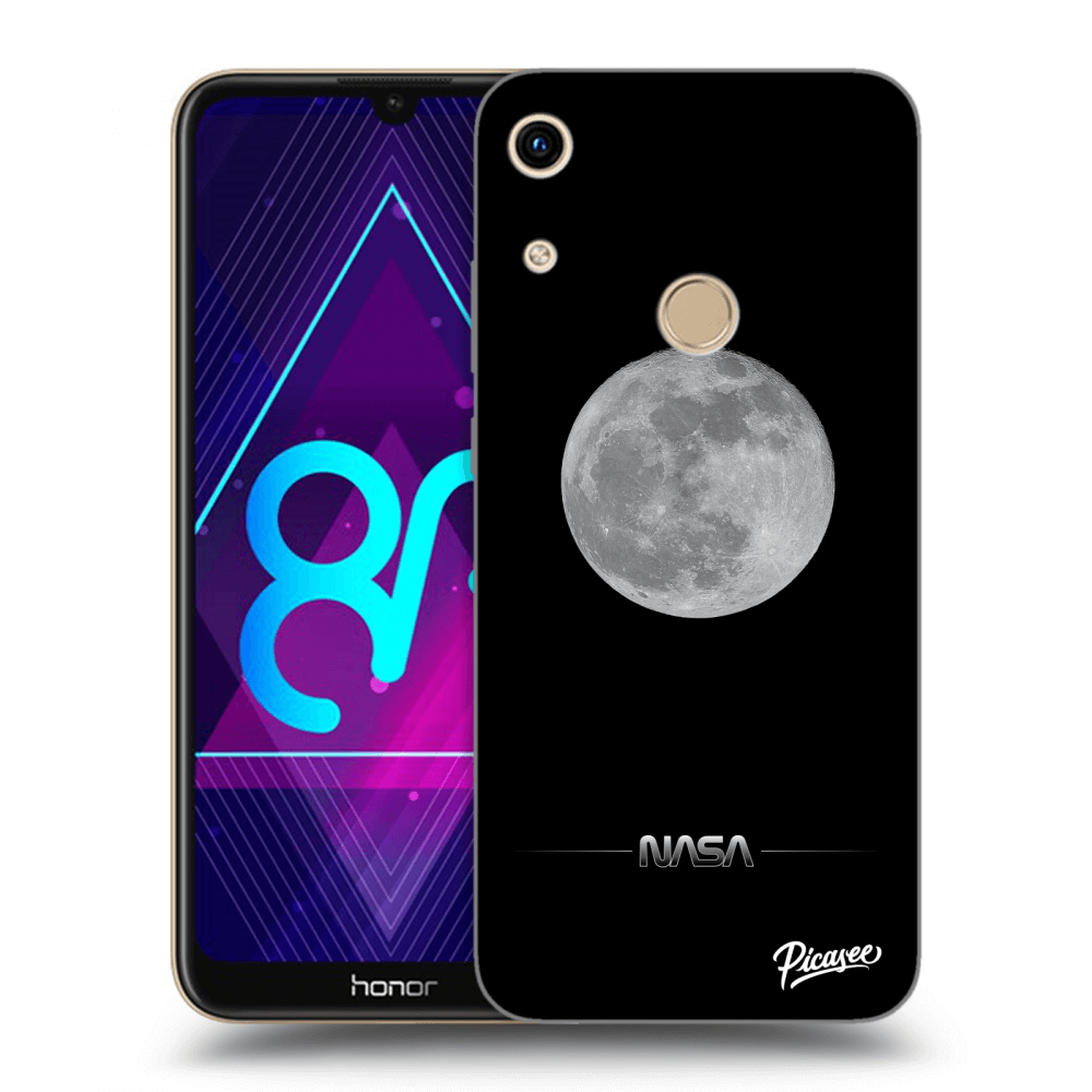 Picasee silikonski črni ovitek za Honor 8A - Moon Minimal