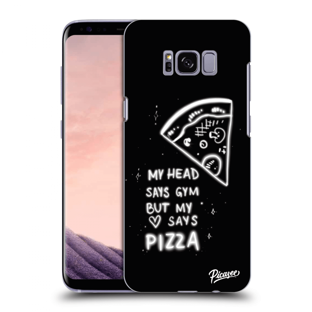 Picasee silikonski črni ovitek za Samsung Galaxy S8 G950F - Pizza