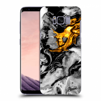 Picasee silikonski črni ovitek za Samsung Galaxy S8 G950F - Black Gold 2