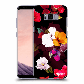 Picasee silikonski črni ovitek za Samsung Galaxy S8 G950F - Flowers and Berries