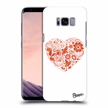 Picasee silikonski črni ovitek za Samsung Galaxy S8 G950F - Big heart