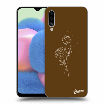 Ovitek za Samsung Galaxy A30s A307F - Brown flowers